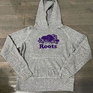 Grey Roots Sweater with Purple logo